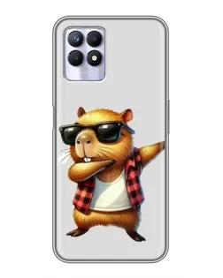 Чехол для Realme 8i с картинкой «Капибара рэпер даб» Чехол для Realme 8i с картинкой «Капибара рэпер даб»