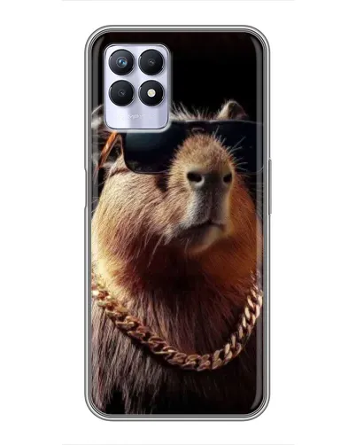Чехол для Realme 8i с картинкой «Капибара золотая цепь» Чехол для Realme 8i с картинкой «Капибара золотая цепь»