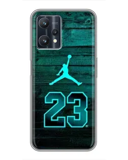 Чехол для Realme 9 Pro Plus с картинкой «Jordan Cyan 23» Чехол для Realme 9 Pro Plus с картинкой «Jordan Cyan 23»