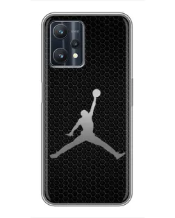Чехол для Realme 9 Pro Plus с картинкой «Jordan Dark Carbon» Чехол для Realme 9 Pro Plus с картинкой «Jordan Dark Carbon»