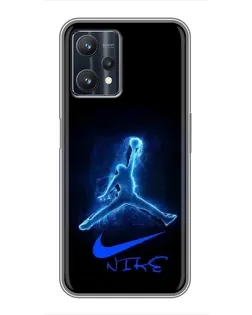 Чехол для Realme 9 Pro Plus с картинкой «Jordan Neon Blue» Чехол для Realme 9 Pro Plus с картинкой «Jordan Neon Blue»