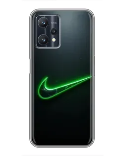 Чехол для Realme 9 Pro Plus с картинкой «Неоновый контур Nike» Чехол для Realme 9 Pro Plus с картинкой «Неоновый контур Nike»