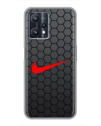 Чехол для Realme 9 Pro Plus с картинкой «Nike — карбоновая сетка»