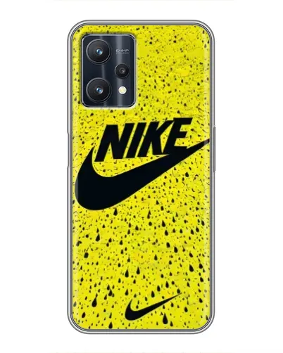 Чехол для Realme 9 Pro Plus с картинкой «Желтый текстурный Nike»