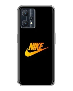 Чехол для Realme 9 Pro Plus с картинкой «Золотой логотип Nike»