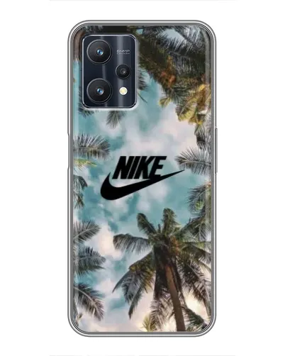 Чехол для Realme 9 Pro Plus с картинкой «Тропический принт Nike» Чехол для Realme 9 Pro Plus с картинкой «Тропический принт Nike»