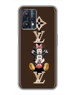 Чехол для Realme 9 Pro Plus с картинкой «LV и Микки Маус»