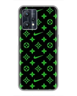 Чехол для Realme 9 Pro Plus с картинкой «Неоновый принт LV»
