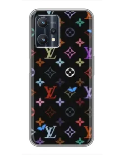 Чехол для Realme 9 Pro Plus с картинкой «Цветная монограмма LV»