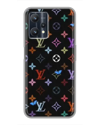 Чехол для Realme 9 Pro Plus с картинкой «Цветная монограмма LV»