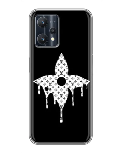Чехол для Realme 9 Pro Plus с картинкой «Цветочная монограмма»