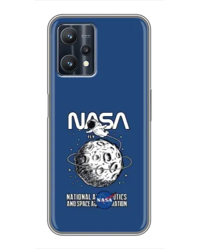 Чехол для Realme 9 Pro Plus с картинкой «NASA — лунная миссия»