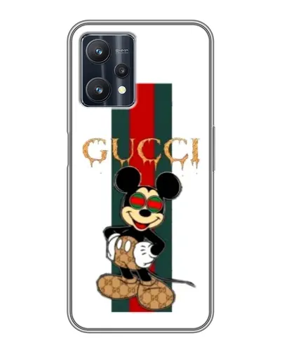 Чехол для Realme 9 Pro Plus с картинкой «Микки Маус Gucci — полосы» Чехол для Realme 9 Pro Plus с картинкой «Микки Маус Gucci — полосы»