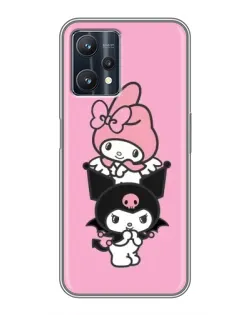 Чехол для Realme 9 Pro Plus с картинкой «My Melody и Kuromi»
