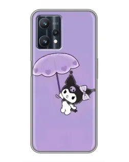 Чехол для Realme 9 Pro Plus с картинкой «Kuromi с зонтиком»