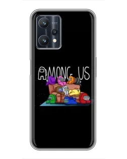 Чехол для Realme 9 Pro Plus с картинкой «Логотип Among Us» Чехол для Realme 9 Pro Plus с картинкой «Логотип Among Us»