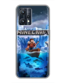 Чехол для Realme 9 Pro Plus с картинкой «Minecraft ледяной мир»