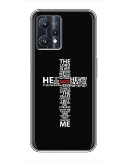Чехол для Realme 9 Pro Plus с картинкой «Текстовый крест» Чехол для Realme 9 Pro Plus с картинкой «Текстовый крест»