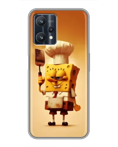 Чехол для Realme 9 Pro Plus с картинкой «Губка Боб повар»