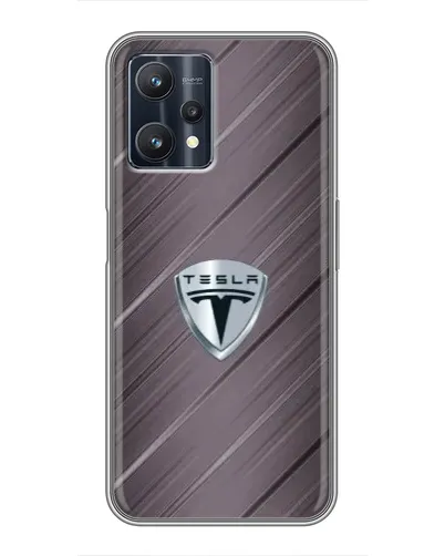 Чехол для Realme 9 Pro Plus с картинкой «Металлическая текстура Tesla» Чехол для Realme 9 Pro Plus с картинкой «Металлическая текстура Tesla»
