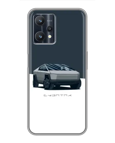 Чехол для Realme 9 Pro Plus с картинкой «Серебристый Cybertruck Tesla» Чехол для Realme 9 Pro Plus с картинкой «Серебристый Cybertruck Tesla»