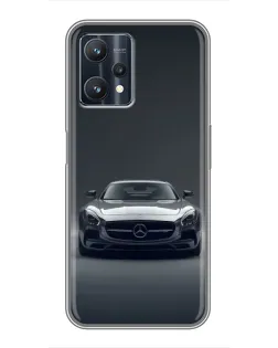 Чехол для Realme 9 Pro Plus с картинкой «Mercedes на черном»