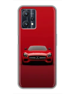 Чехол для Realme 9 Pro Plus с картинкой «Красный Mercedes AMG»