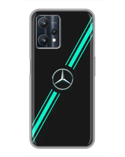 Чехол для Realme 9 Pro Plus с картинкой «Спортивные линии Mercedes» Чехол для Realme 9 Pro Plus с картинкой «Спортивные линии Mercedes»