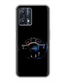 Чехол для Realme 9 Pro Plus с картинкой «Салон Audi — руль» Чехол для Realme 9 Pro Plus с картинкой «Салон Audi — руль»