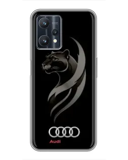 Чехол для Realme 9 Pro Plus с картинкой «Графика — пантера и Audi»