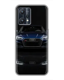 Чехол для Realme 9 Pro Plus с картинкой «Audi — ночное отражение»