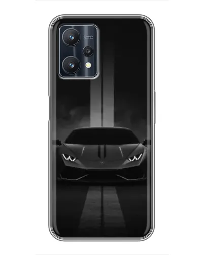 Чехол для Realme 9 Pro Plus с картинкой «Lamborghini симметрия дорог»