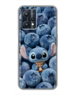 Чехол для Realme 9 Pro Plus с картинкой «Стич и голубика»