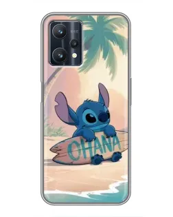 Чехол для Realme 9 Pro Plus с картинкой «Стич на серфе»