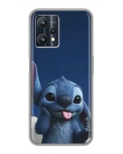 Чехол для Realme 9 Pro Plus с картинкой «Стич в облаках»