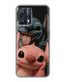 Чехол для Realme 9 Pro Plus с картинкой «Стич и Ангел»