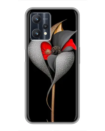Чехол для Realme 9 Pro Plus с картинкой «Серебряный фантазийный цветок» Чехол для Realme 9 Pro Plus с картинкой «Серебряный фантазийный цветок»