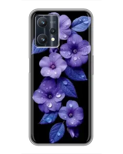 Чехол для Realme 9 Pro Plus с картинкой «Фиолетовые цветы с росою» Чехол для Realme 9 Pro Plus с картинкой «Фиолетовые цветы с росою»