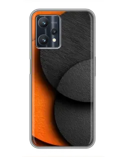 Чехол для Realme 9 Pro Plus с картинкой «Геометрия оранжевых кругов»