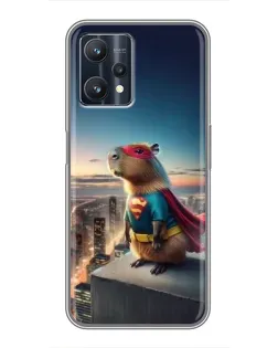 Чехол для Realme 9 Pro Plus с картинкой «Капи-мен супергерой»