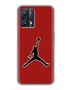 Чехол для Realme 9 Pro с картинкой «Jordan Red Back»