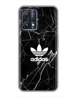 Чехол для Realme 9 Pro с картинкой «Белый мрамор Adidas»