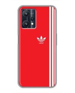 Чехол для Realme 9 Pro с картинкой «Красный минимализм Adidas»