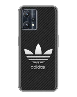 Чехол для Realme 9 Pro с картинкой «Adidas Карбоновая текстура»