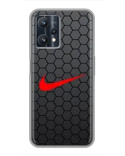 Чохол для Realme 9 Pro з картинкою «Nike — карбонова сітка» Чохол для Realme 9 Pro з картинкою «Nike — карбонова сітка»
