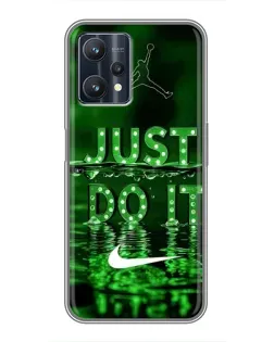 Чехол для Realme 9 Pro с картинкой «Зеленый неоновый Nike»