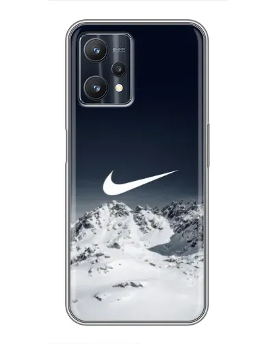 Чехол для Realme 9 Pro с картинкой «Nike — зимние горы» Чехол для Realme 9 Pro с картинкой «Nike — зимние горы»