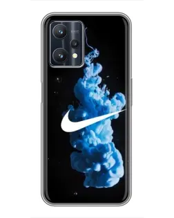 Чехол для Realme 9 Pro с картинкой «Nike и синий дым»