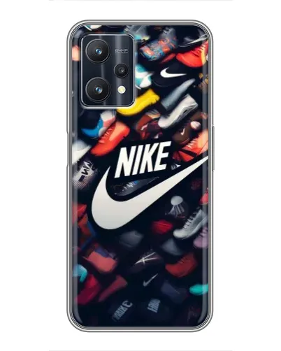 Чехол для Realme 9 Pro с картинкой «Коллекция кроссовок Nike» Чехол для Realme 9 Pro с картинкой «Коллекция кроссовок Nike»