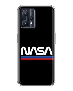 Чохол для Realme 9 Pro з картинкою «NASA — класика Red Blue» Чохол для Realme 9 Pro з картинкою «NASA — класика Red Blue»
